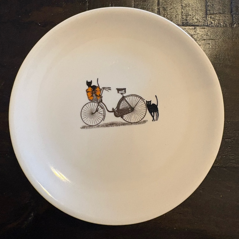 Rae Dunn Cat and Bicycle Decorative Plates
Set of 4